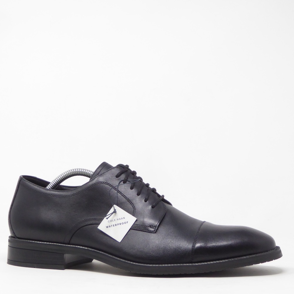 Cole Haan Mens Modern Essentials Oxford Shoes Black Waterproof Leather 11M - Picture 2 of 9
